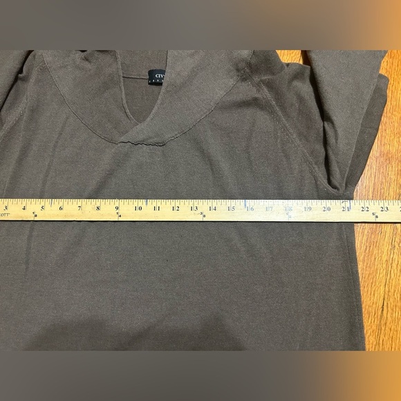 CIVIDINI 100% Cashmere Quite Luxury Minimalist Brown Women's Sweater XL/48 - Picture 11 of 11